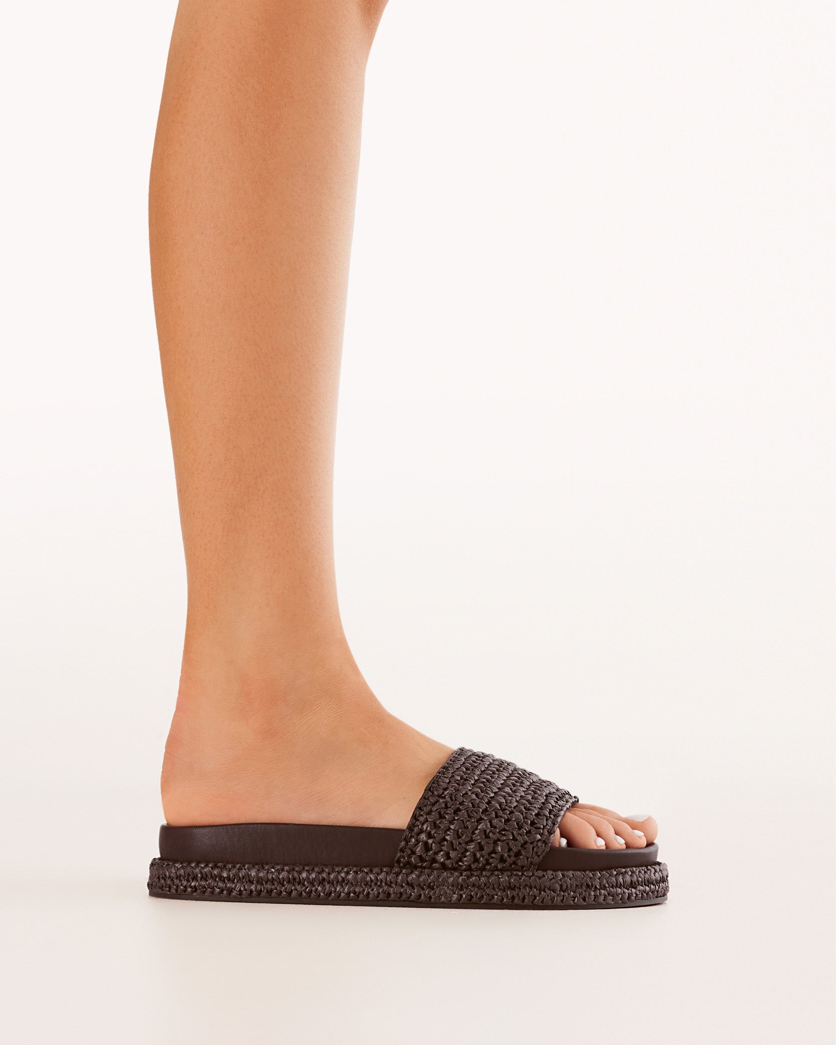 QUARTILLA - CHOCOLATE RAFFIA-Sandals-Billini-Billini