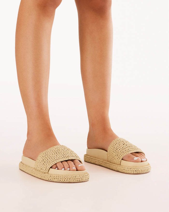 QUARTILLA - NATURAL RAFFIA-Sandals-Billini-Billini