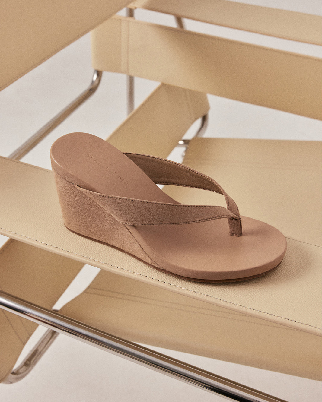 RAVYN - BISCUIT SUEDE-Wedges-Billini-Billini