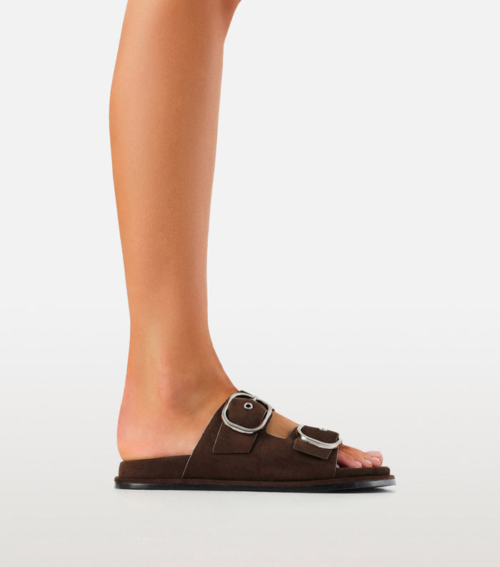 REBECA - DARK CACAO SUEDE-Sandals-Billini-Billini