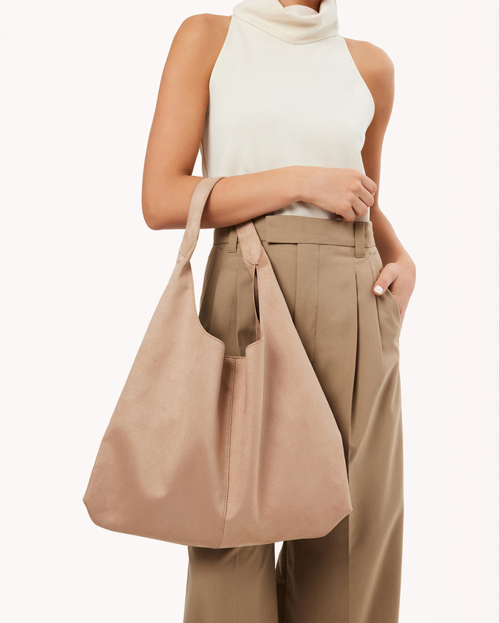 REMI SHOULDER BAG - WHEAT SUEDE-Handbags-Billini-Billini