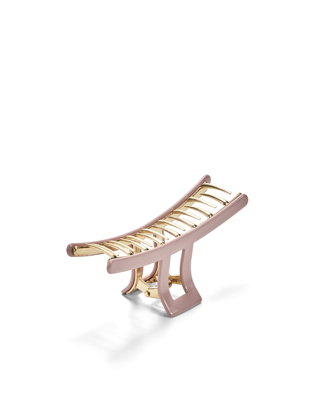 RESIN METAL CLAW CLIP - PINK-GOLD-HAIR ACCESSORY-Billini-Billini