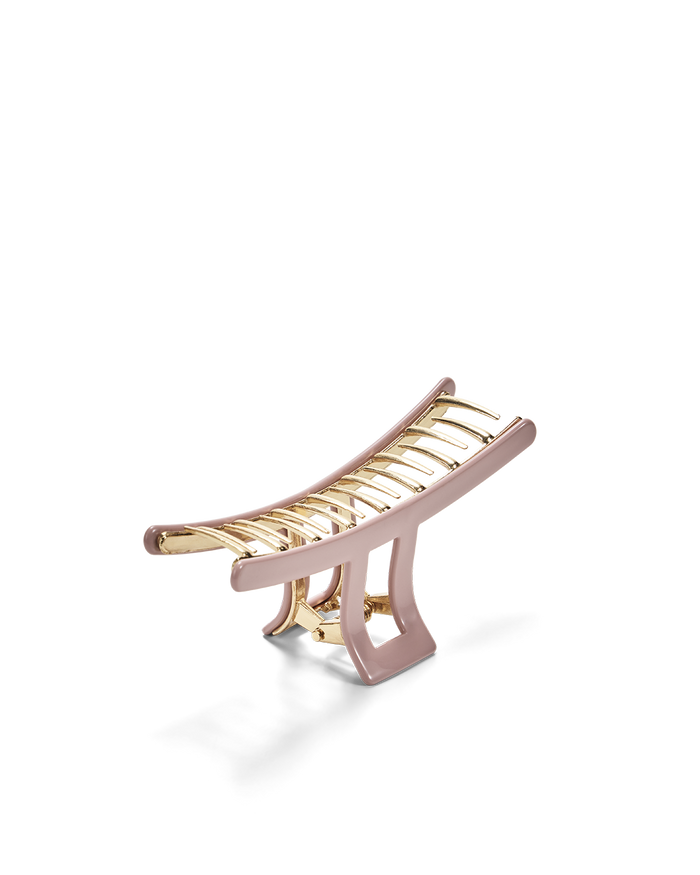 RESIN METAL CLAW CLIP - PINK-GOLD