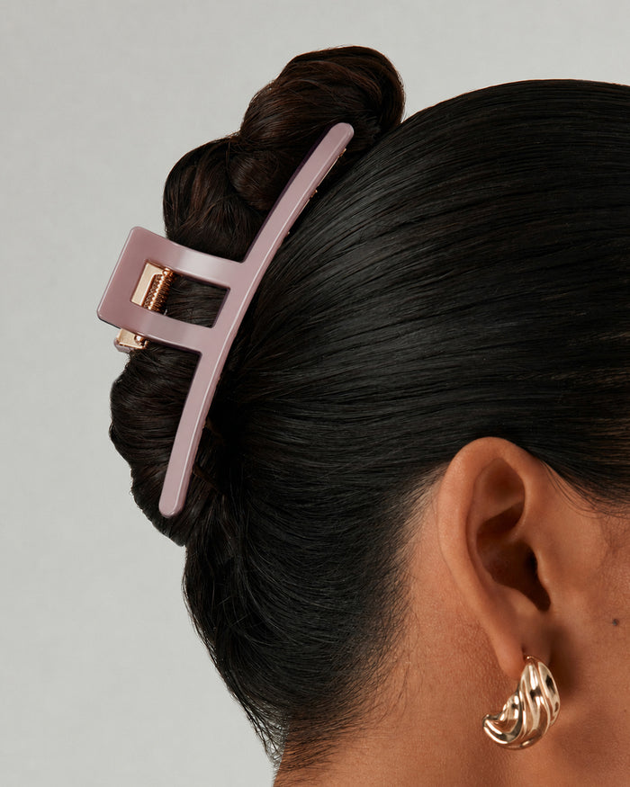 RESIN METAL CLAW CLIP - PINK-GOLD