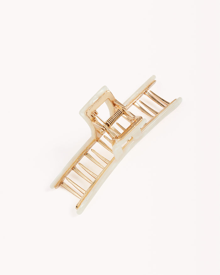 RESIN METAL CLAW CLIP - PEARL-HAIR ACCESSORY-Billini-O/S-Billini