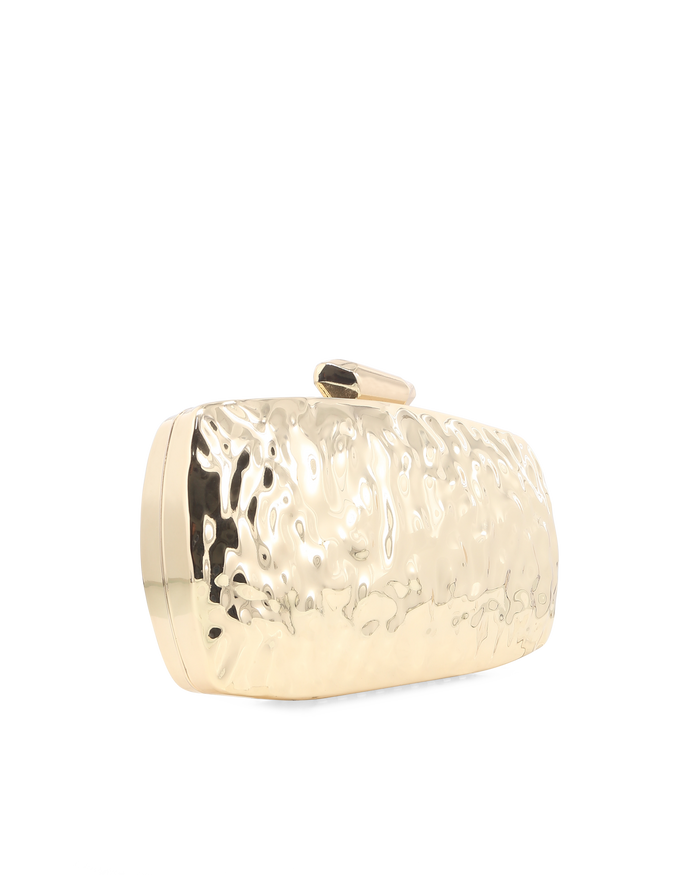 RIPPLE CLUTCH - GOLD METALLIC-Handbags-Billini-Billini