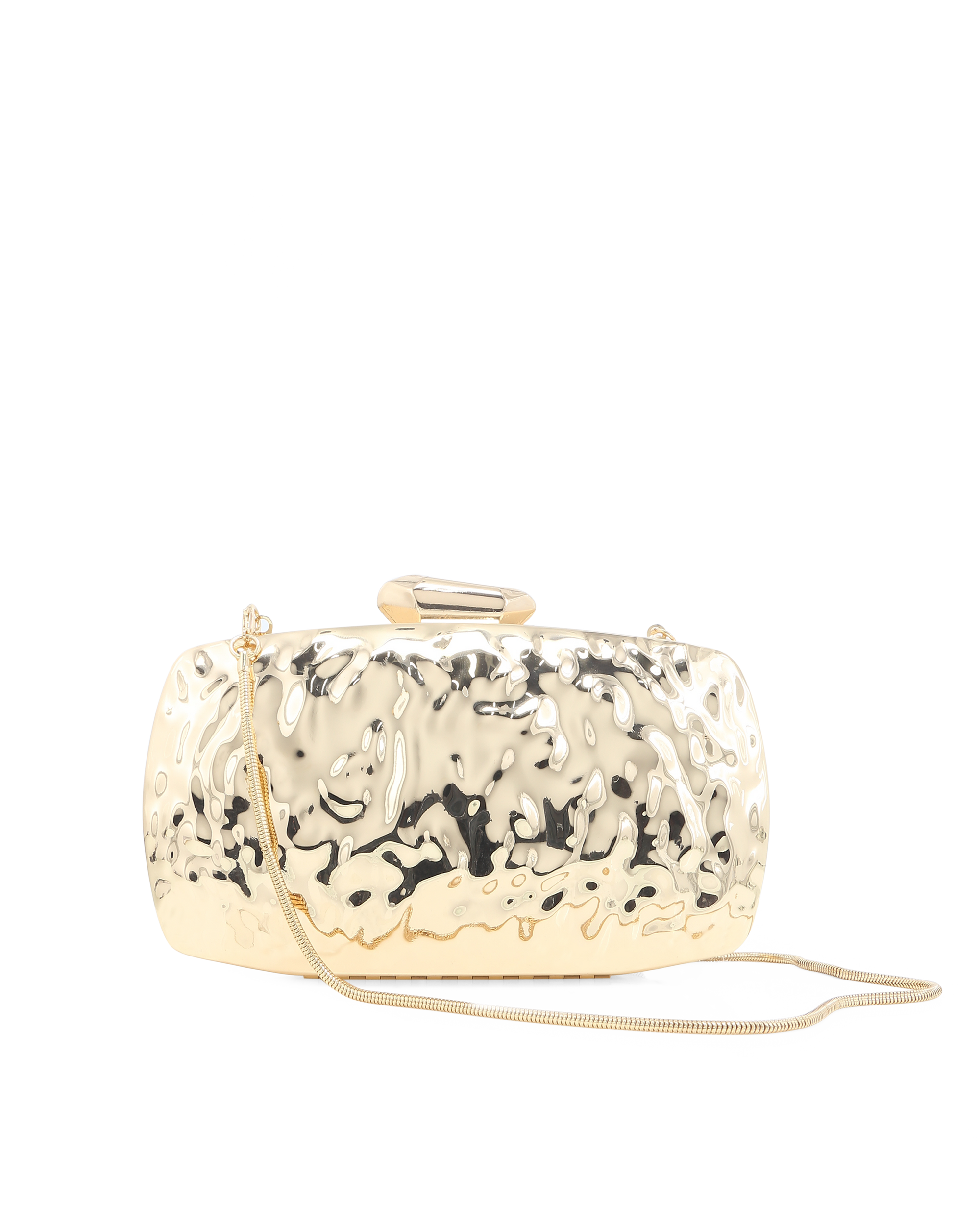 RIPPLE CLUTCH - GOLD METALLIC-Handbags-Billini-Billini