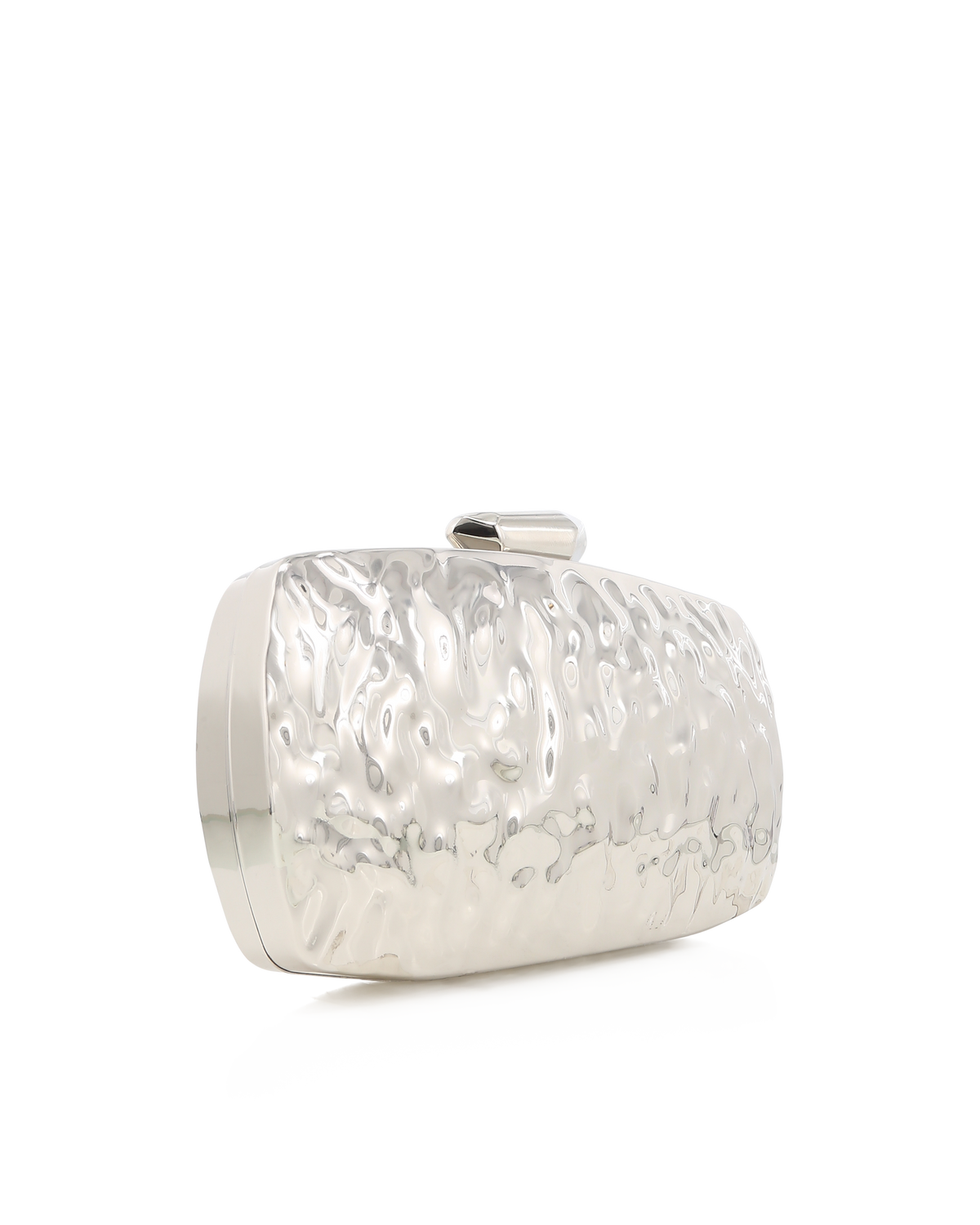 RIPPLE CLUTCH - SILVER METALLIC-Handbags-Billini-Billini