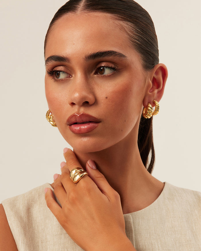 ROCHELLE EARRINGS 2 PACK - GOLD PLATED 18K-JEWELLERY-Billini-O/S-Billini