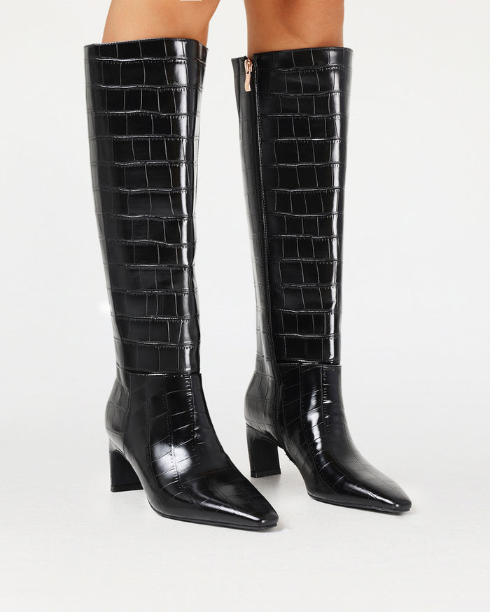 ROCKY - BLACK CROC-Boots-Billini-Billini