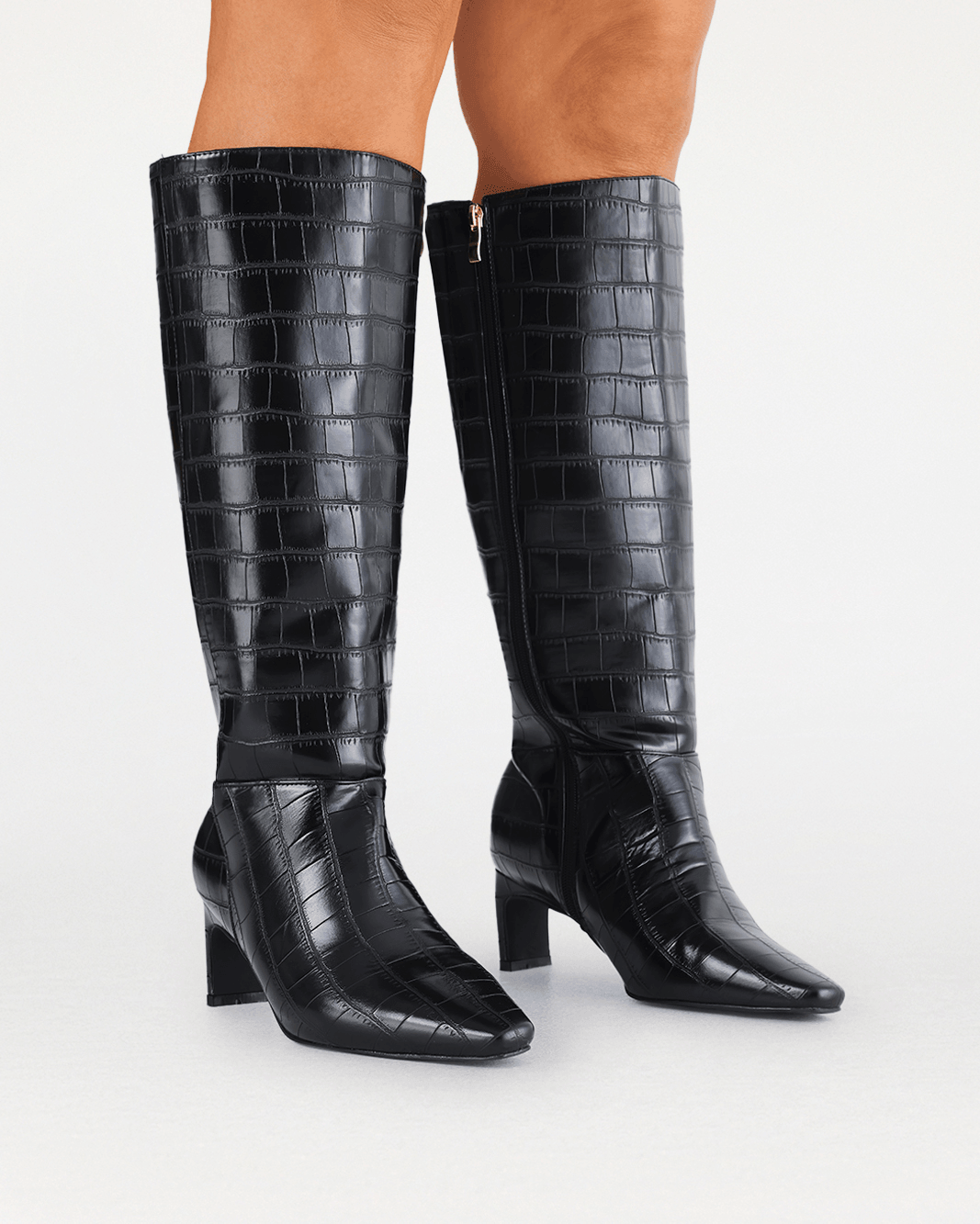 ROCKY CURVE - BLACK CROC-Boots-Billini-Billini