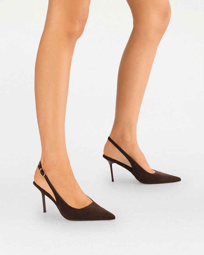 ROONEY - DARK CACAO SUEDE-PUMPS-Billini-Billini