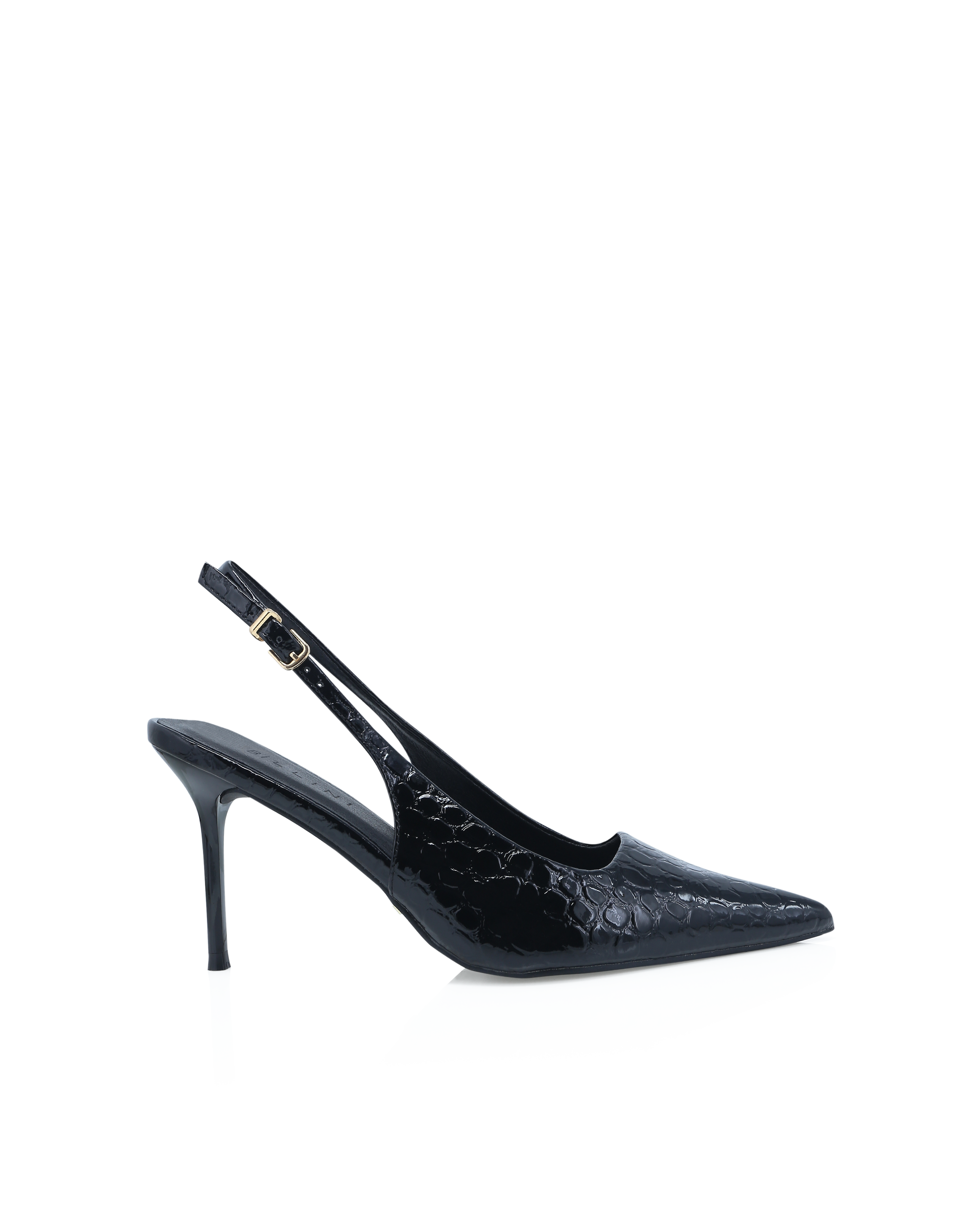 ROONEY - BLACK GLOSS CROC-PUMPS-Billini-Billini