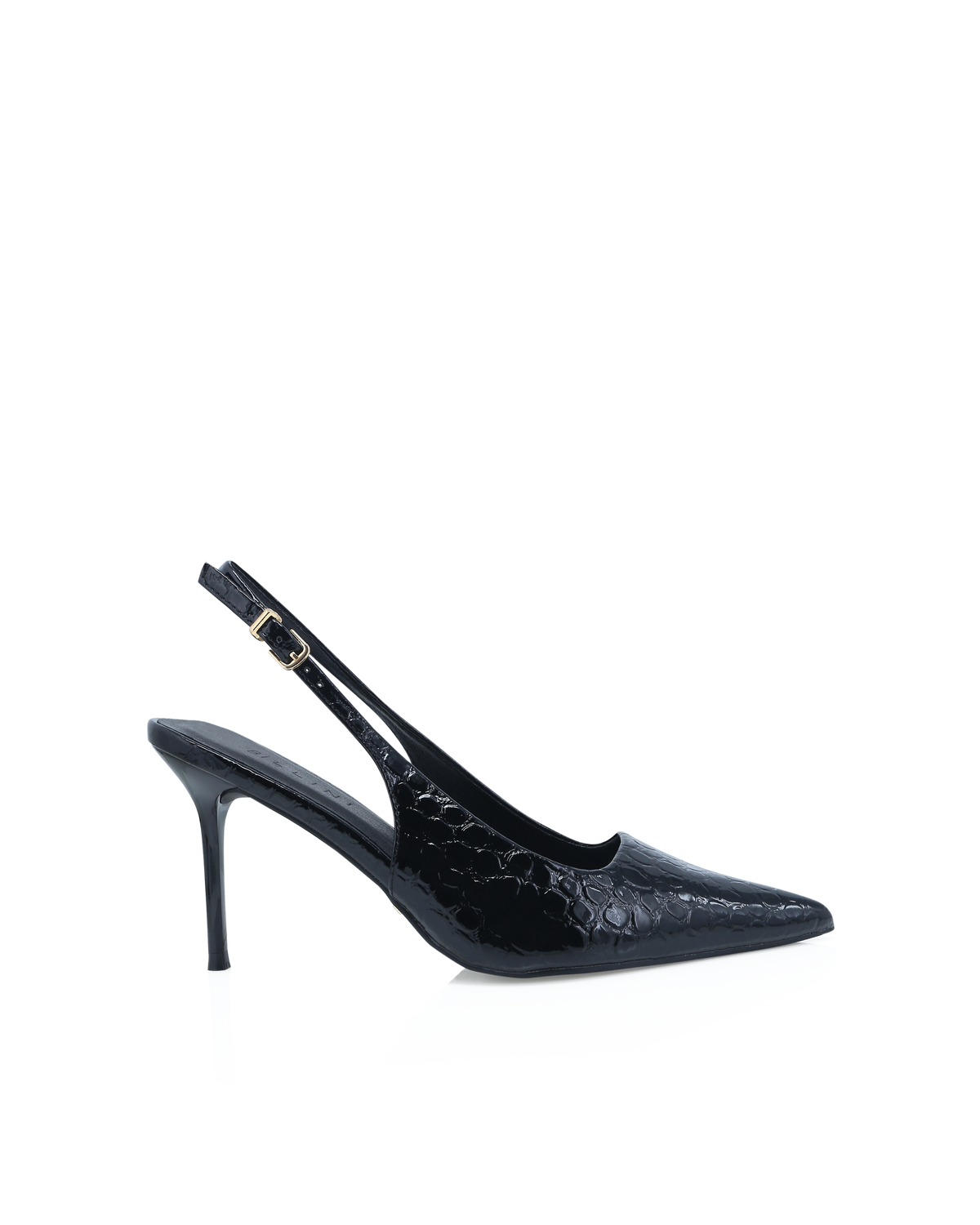 ROONEY - BLACK GLOSS CROC-PUMPS-Billini-Billini