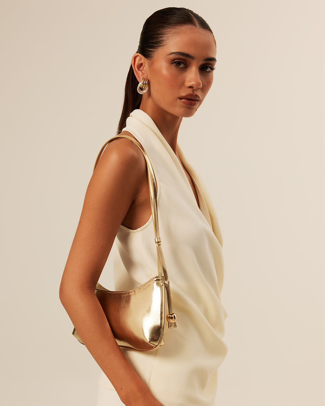 ROSABELLE SHOULDER BAG - GOLD METALLIC-Handbags-Billini-O/S-Billini
