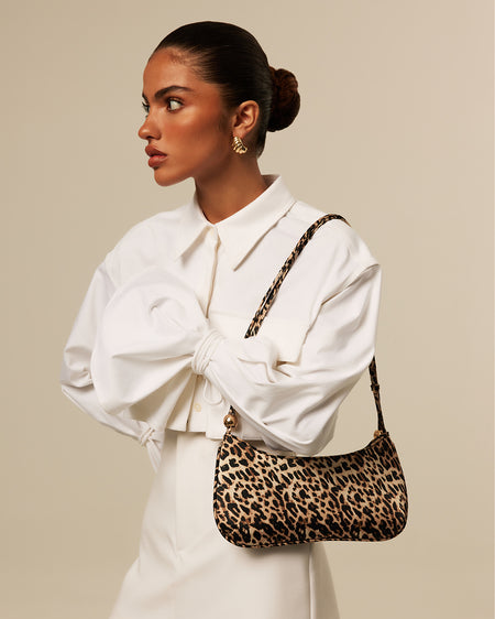 ROSABELLE SHOULDER BAG - LEOPARD SATIN-Handbags-Billini-O/S-Billini