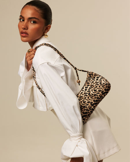 ROSABELLE SHOULDER BAG - LEOPARD SATIN-Handbags-Billini-O/S-Billini