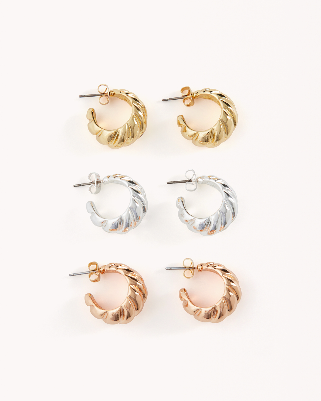 ROSALIE 3 PACK EARRINGS - MULTI PLATED-JEWELLERY-Billini-Billini