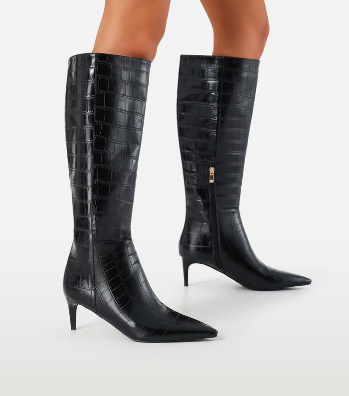 ROSELYN - BLACK CROC-Boots-Billini-Billini