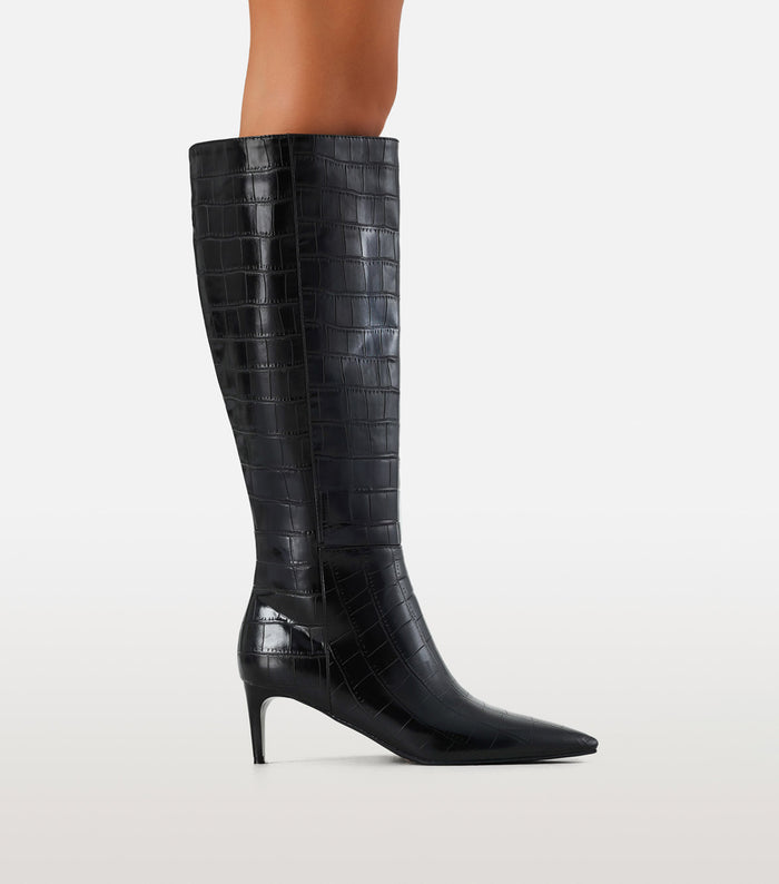 ROSELYN - BLACK CROC-Boots-Billini-Billini
