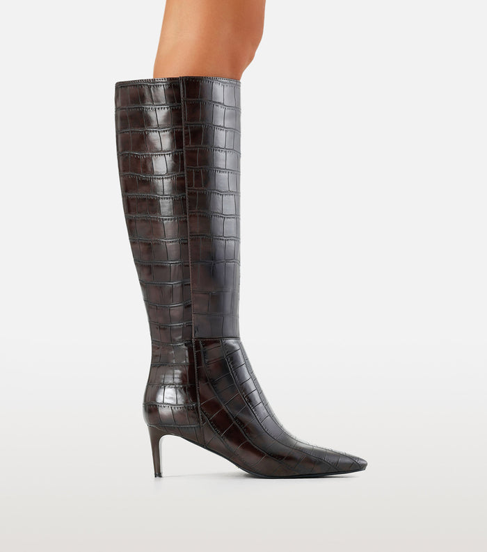 ROSELYN - CHOCOLATE CROC-Boots-Billini-Billini