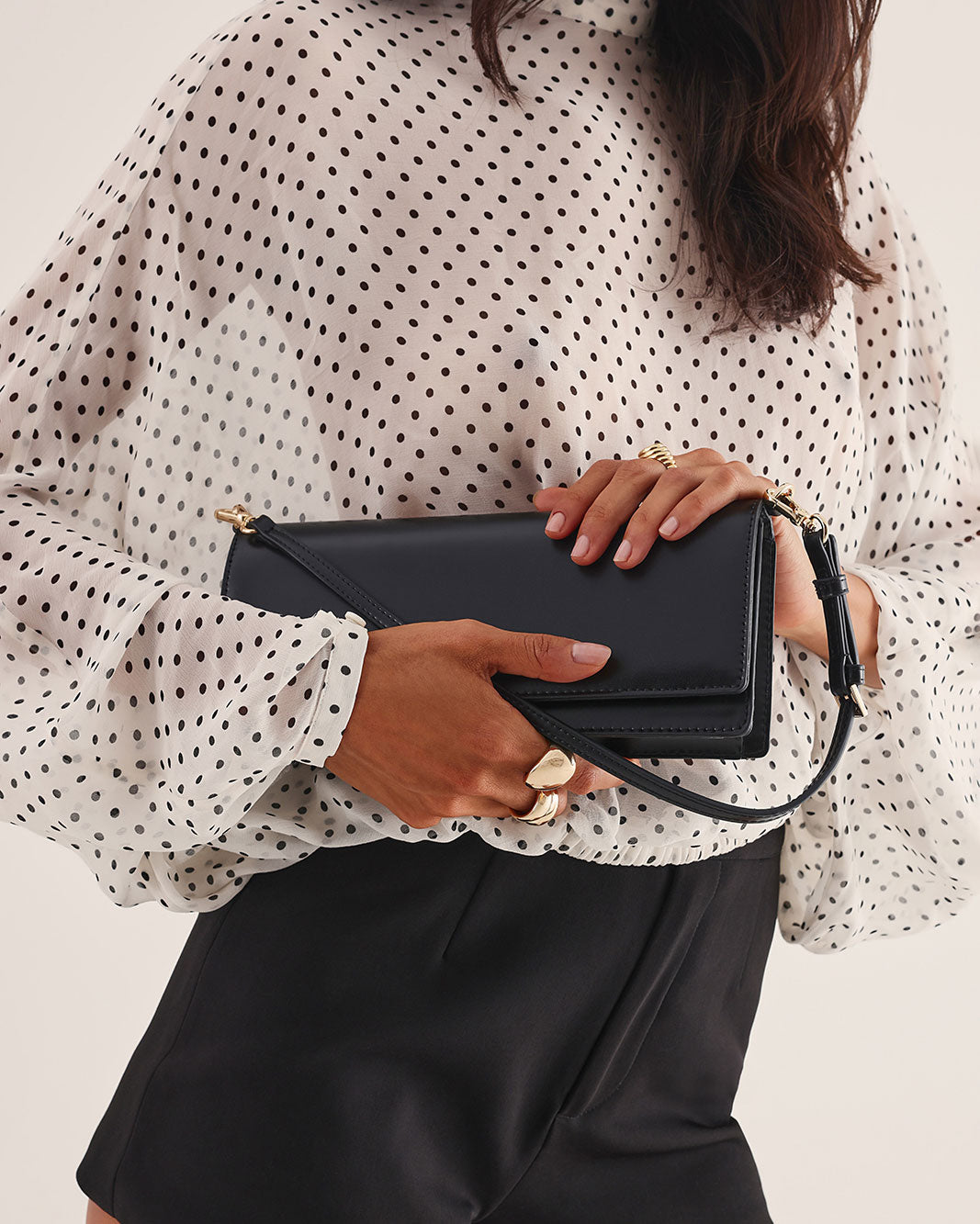 RUBY SHOULDER BAG - BLACK-Handbags-Billini-Billini