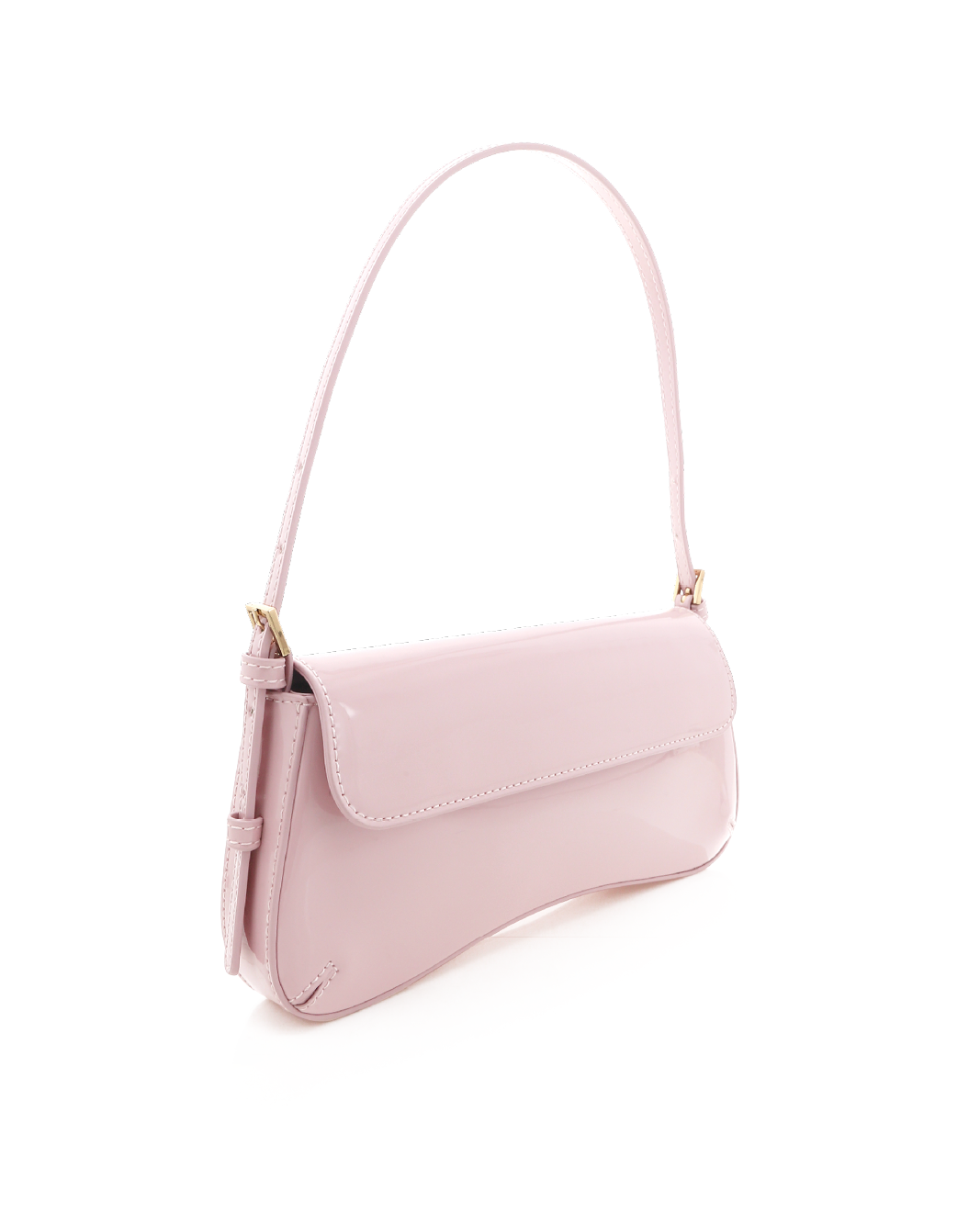 SABELLA SHOULDER BAG - BALLET PINK PATENT-GOLD-Handbags-Billini-Billini