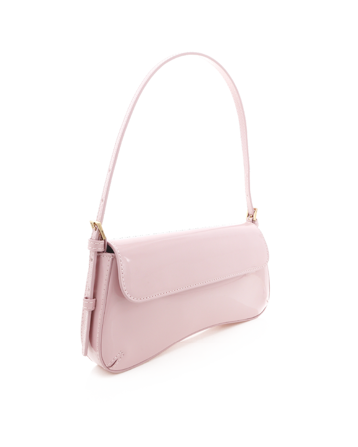 SABELLA SHOULDER BAG - BALLET PINK PATENT-GOLD-Handbags-Billini-Billini