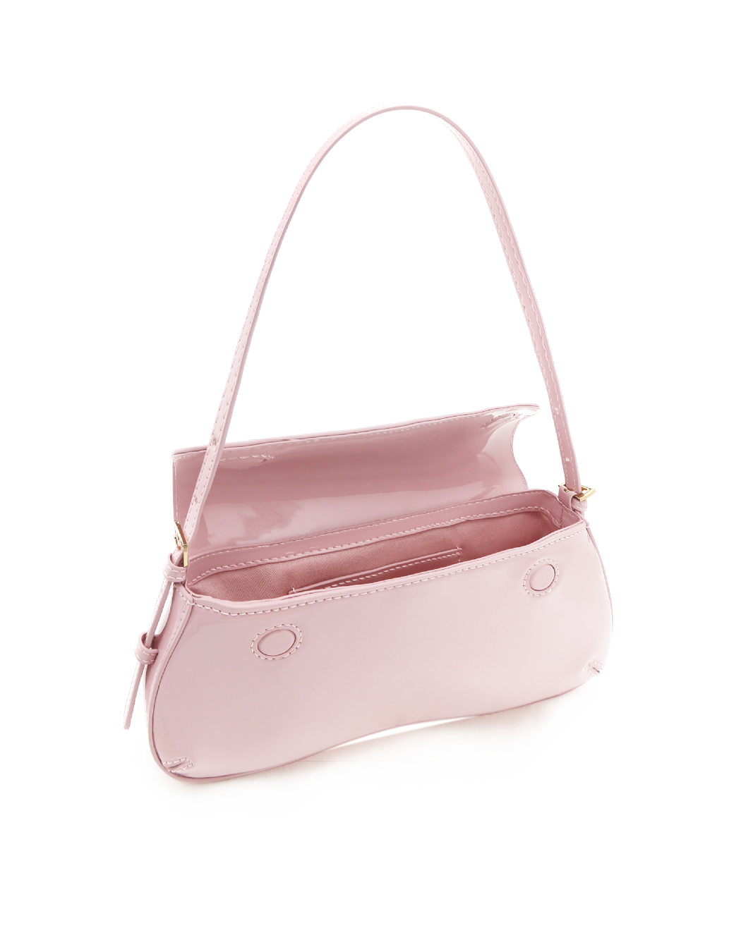 SABELLA SHOULDER BAG - BALLET PINK PATENT-GOLD-Handbags-Billini-Billini