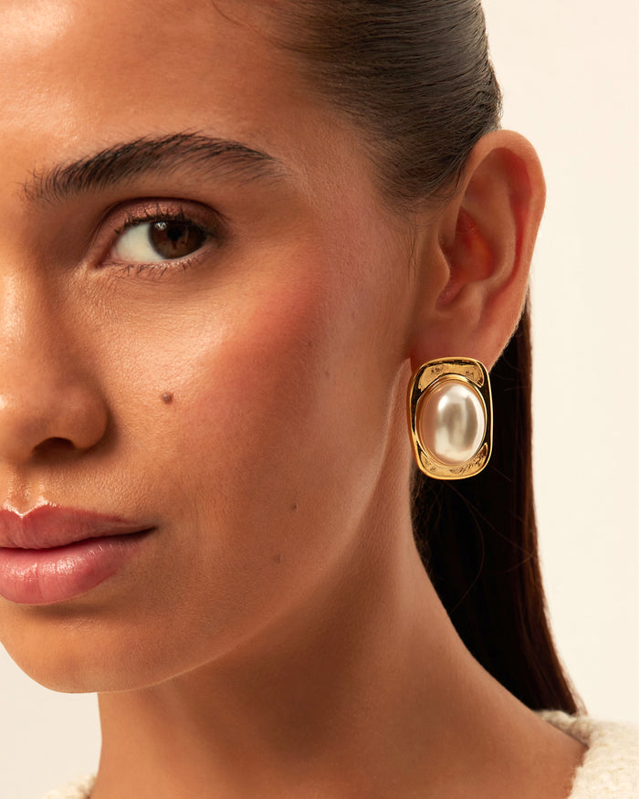 SADIE EARRINGS - GOLD-PEARL-JEWELLERY-Billini-Billini