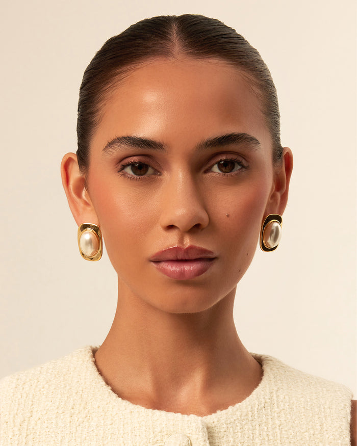 SADIE EARRINGS - GOLD-PEARL-JEWELLERY-Billini-Billini
