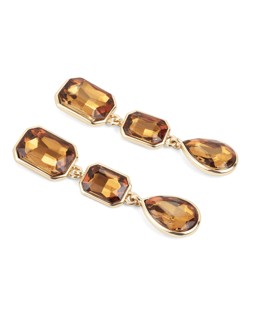 SCARLETTE EARRINGS - GOLD-SMOKEY TOPAZ-JEWELLERY-Billini-Billini