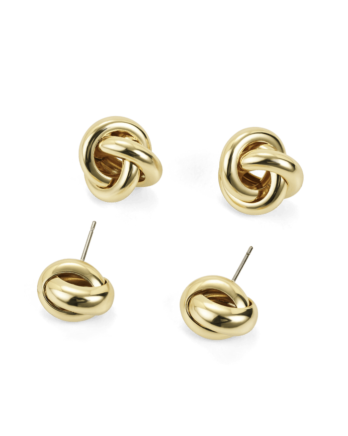 SCOTTIE TWO PACK EARRINGS - GOLD PLATED 18K-JEWELLERY-Billini-Billini