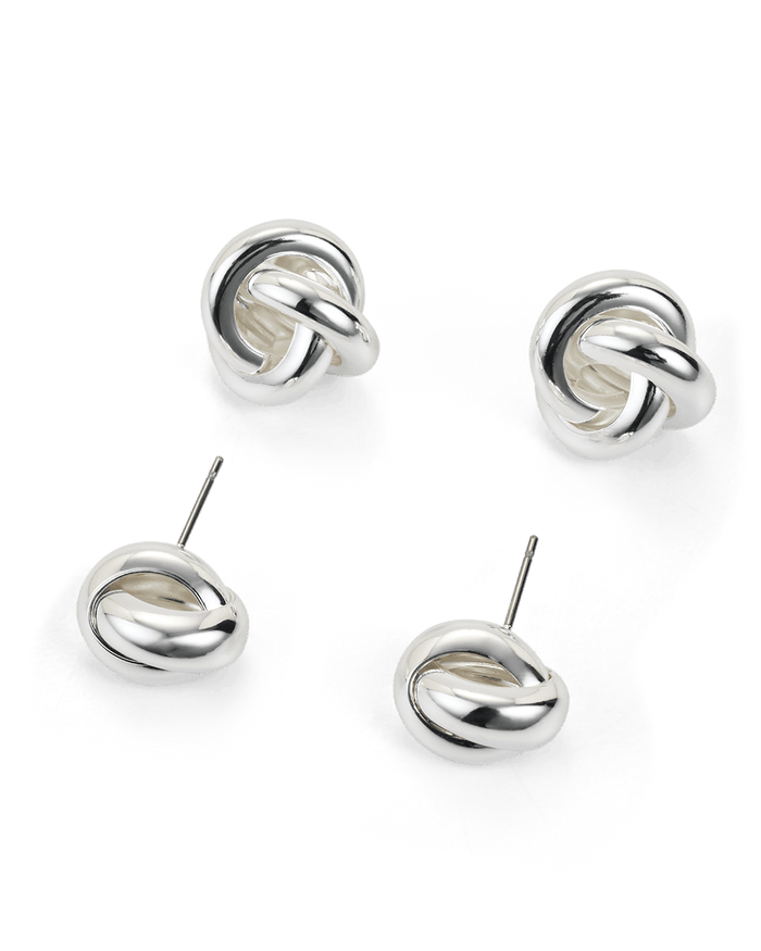 SCOTTIE TWO PACK EARRINGS - STERLING SILVER-JEWELLERY-Billini-Billini