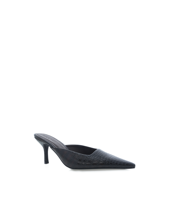 SHAYLEE - DARK CACAO CROC-PUMPS-Billini-Billini