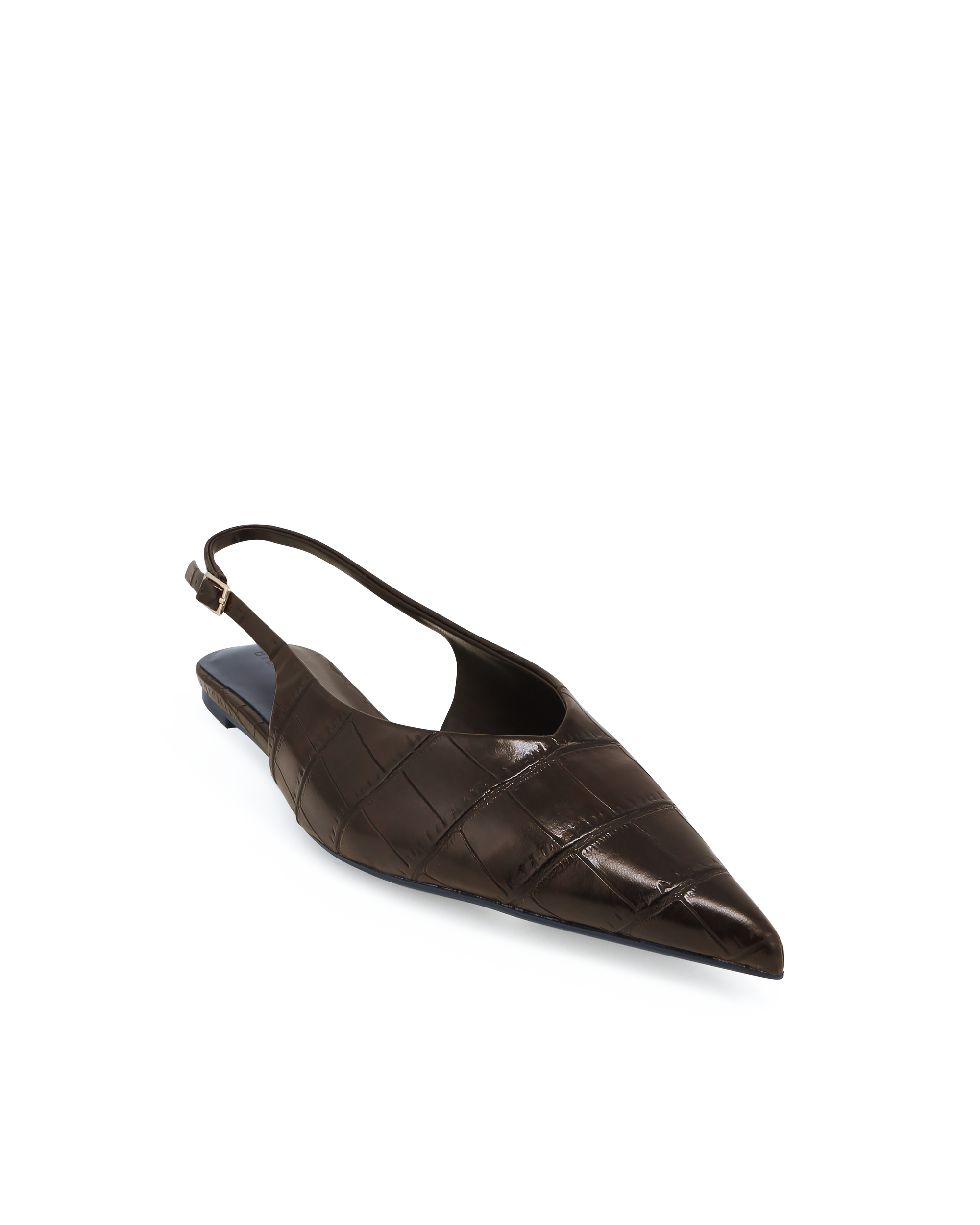 SIENA - CHOCOLATE CROC-Flats-Billini-Billini
