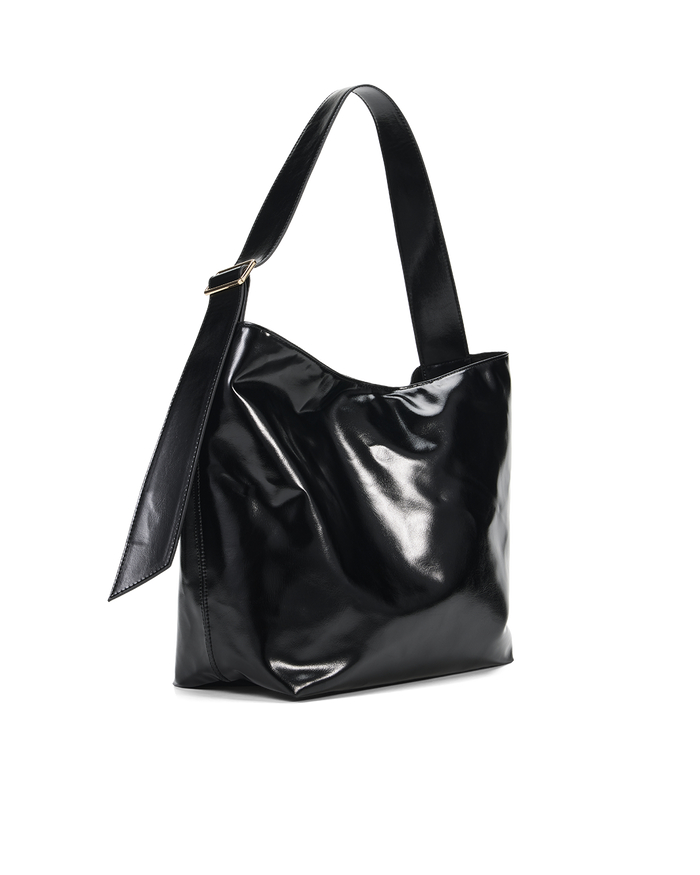 SISA SHOULDER BAG - BLACK CRINKLE-Handbags-Billini-Billini