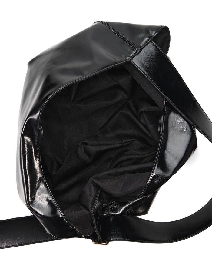 SISA SHOULDER BAG - BLACK CRINKLE-Handbags-Billini-Billini