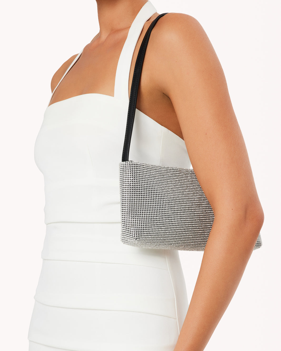 SOPHIA SHOULDER BAG - SILVER-DIAMANTE-Handbags-Billini-Billini