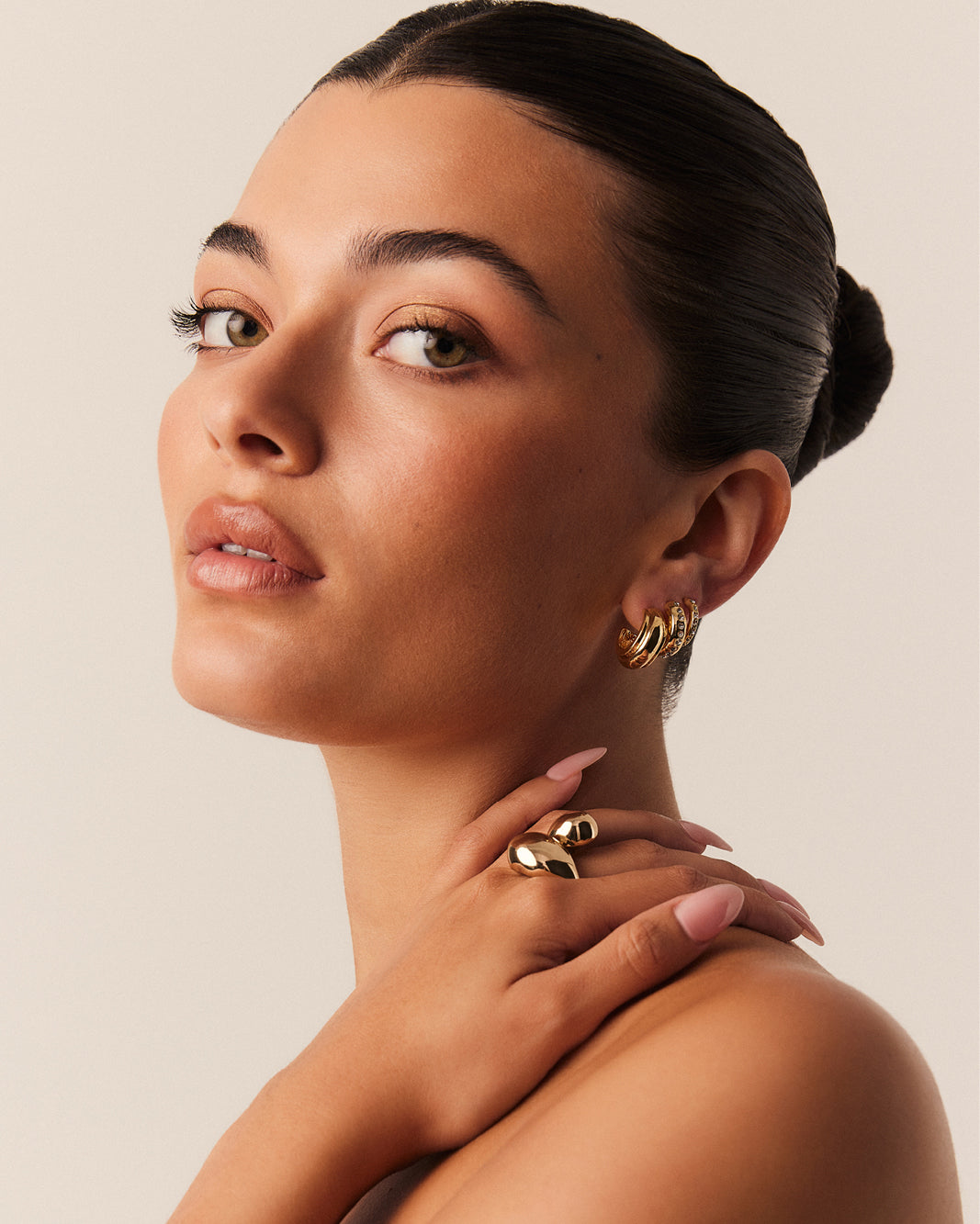 SORAYA 3 PACK EARRINGS - GOLD PLATED 18K-DIAMANTE-JEWELLERY-Billini-Billini