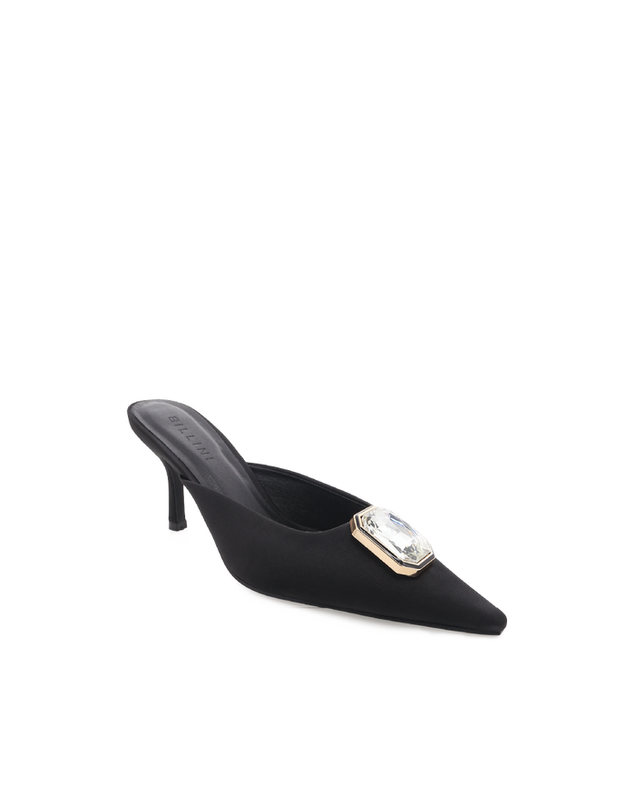 SPARROW - BLACK SATIN-PUMPS-Billini-Billini