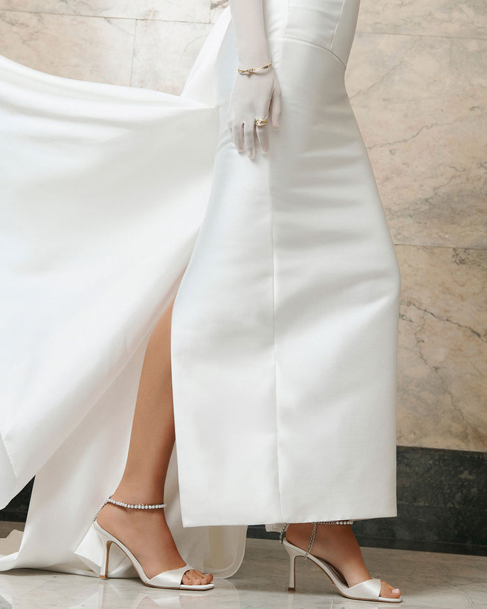 SUNDAY - WHITE SATIN-Heels-Billini-Billini