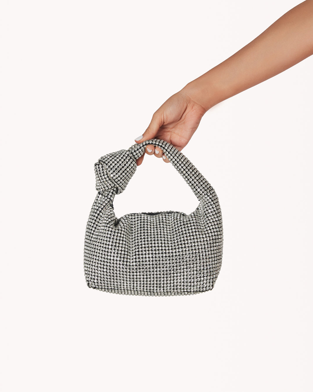 TABI HANDLE BAG - SILVER DIAMANTE-Handbags-Billini-O/S-Billini