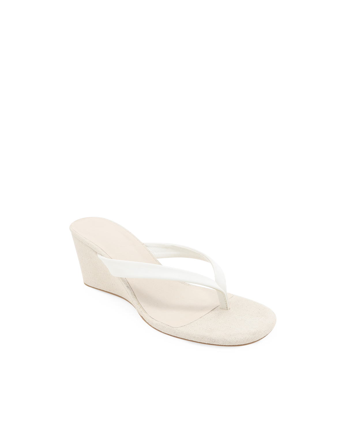 TAIKA - WHEAT LINEN-WHITE-Wedges-Billini-Billini