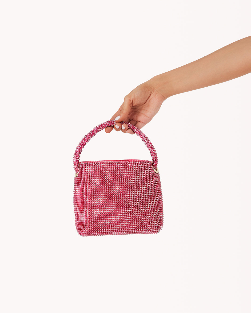 TANI HANDLE BAG - PINK DIAMANTE - PINK-Handbags-Billini-O/S-Billini