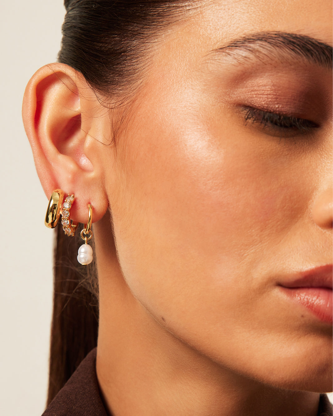 TASMIN 3 PACK EARRINGS - GOLD PLATED 18K-JEWELLERY-Billini-Billini