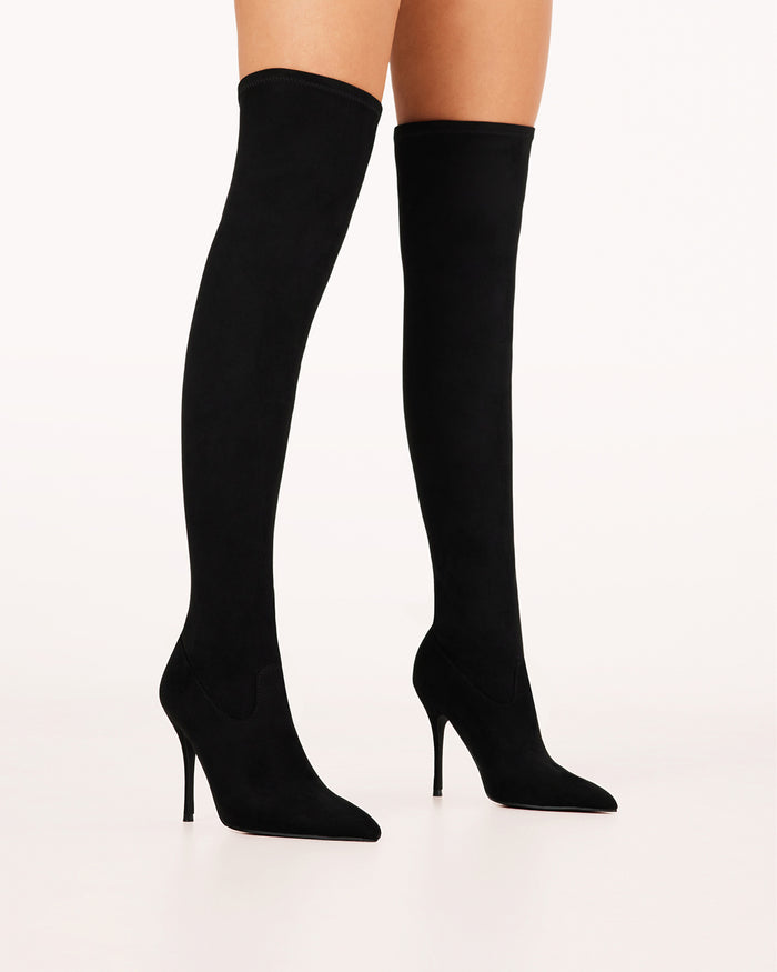 THAIS - BLACK SUEDE-Boots-Billini-Billini
