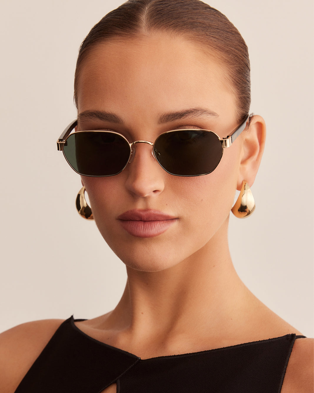 THE BLAKE - GOLD-DARK OLIVE-SUNGLASSES-BANBE-Billini