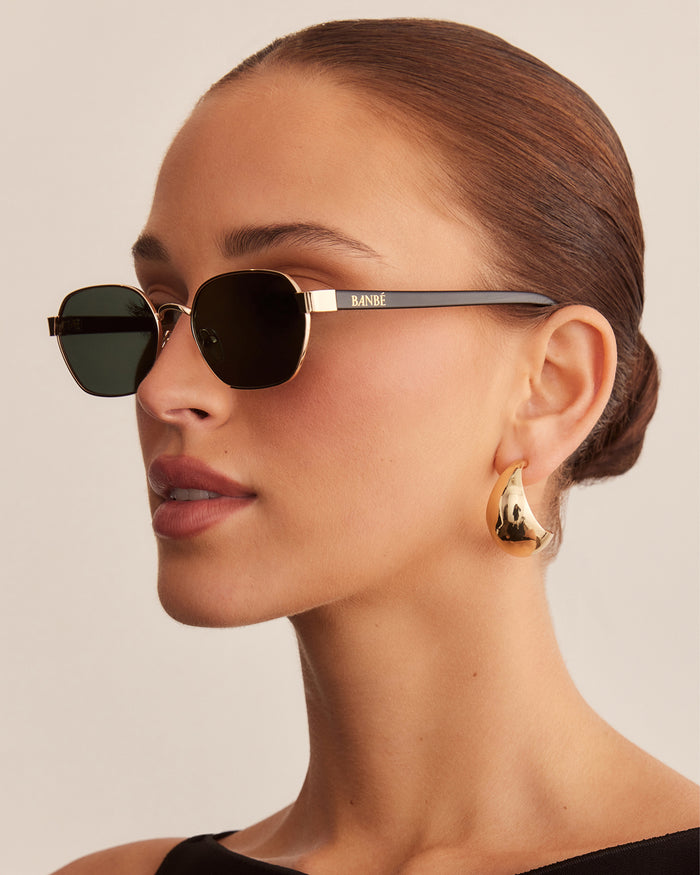 THE BLAKE - GOLD-DARK OLIVE-SUNGLASSES-BANBE-Billini