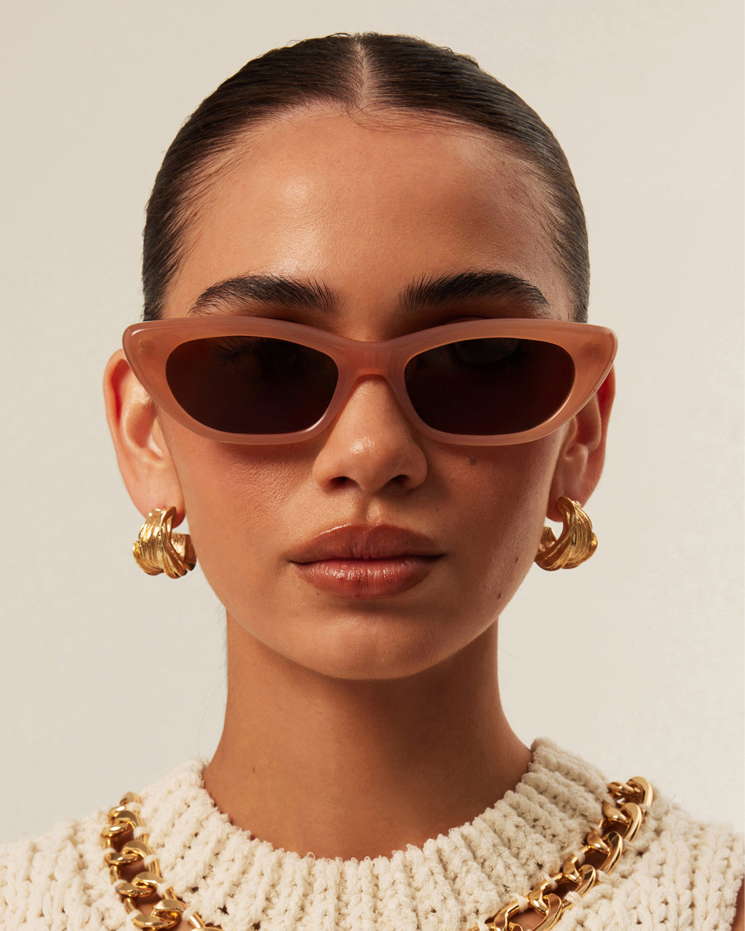 THE CAROLINE - NUDE-BROWN-SUNGLASSES-BANBE-O/S-Billini